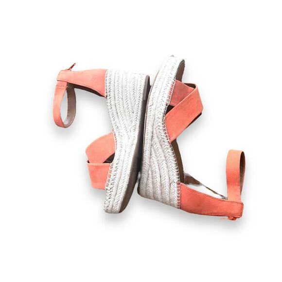 Nordstrom Rack Caroline Platform Wedge Heel Sandal Orange Size Women 9.5M - Picture 5 of 6